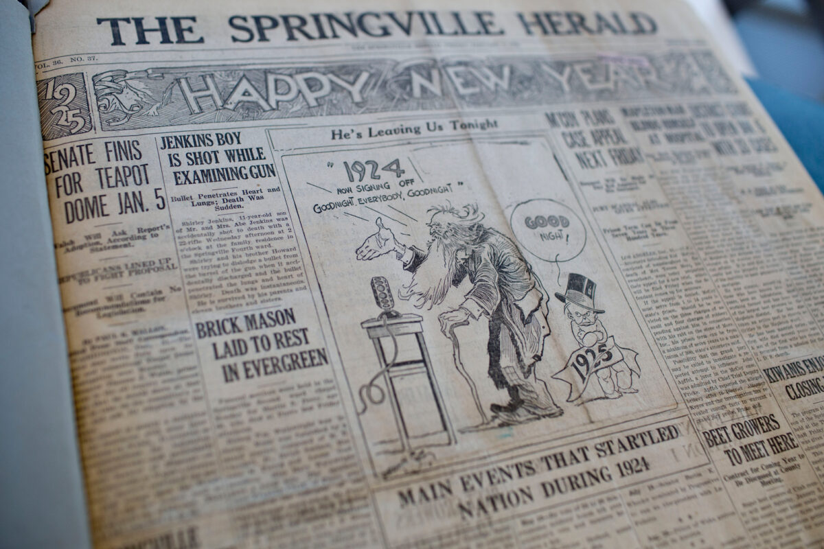 Springville Library grants to digitize Springville Independent, Herald